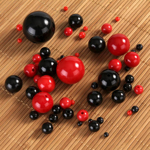 半斤价手工串珠红色动物眼睛