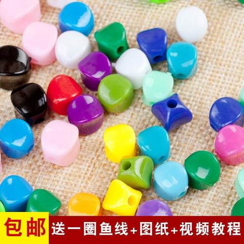 10mm实色四角珠diy串珠编织珠子