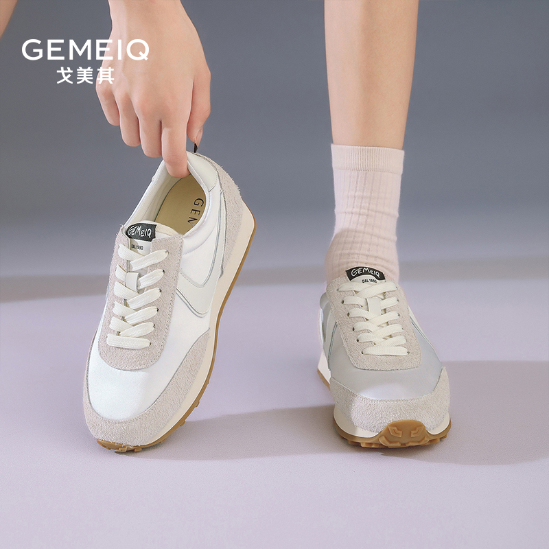 戈美其圆头平底休闲运动鞋
