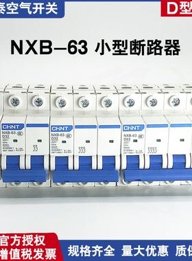 正泰小型断路器NXB三相空开3P D型 4PD32A40A63A工业空气开关DZ47