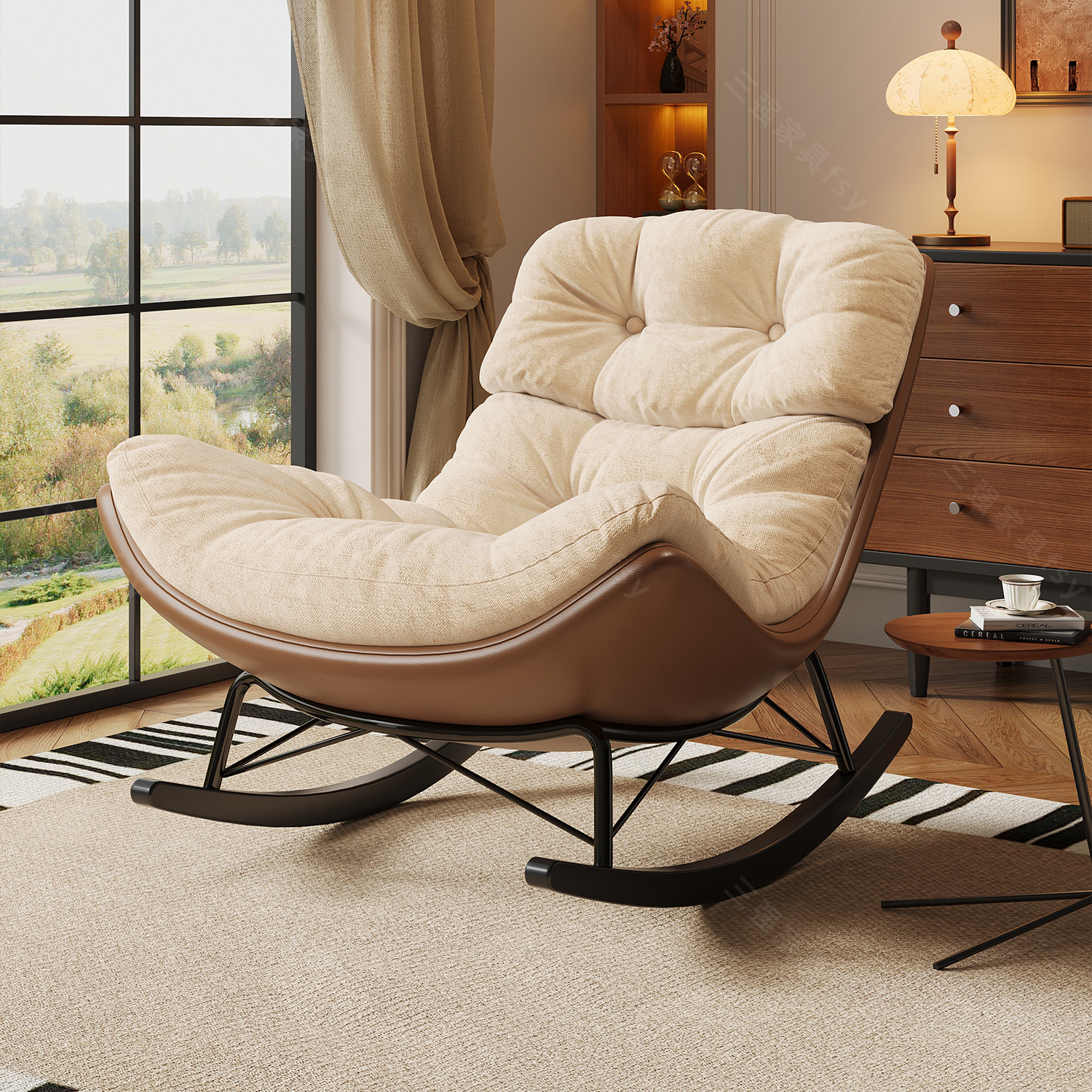 摇摇椅家用阳台可睡觉成人休闲懒人沙发客厅轻奢躺椅2025新款摇椅,住宅家具,摇椅,淘宝优惠券,粉丝福利购,淘宝优惠卷