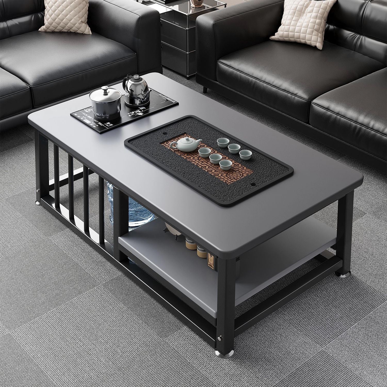 办公室茶几简易简约小户型泡茶套装一体功夫茶桌客厅家用阳台茶台