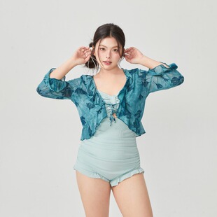 显瘦遮肉连体温泉保守罩衫 微胖大码 两件套泳衣 2025新款 小楠泳衣