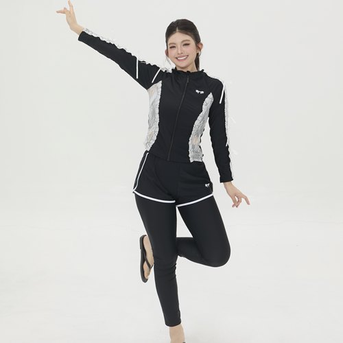 大码防晒显瘦分体五件套泳衣女