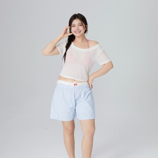 沙滩裤 小楠泳衣 设计感罩衫 夏季 比基尼四件套显瘦休闲泳衣女 大码