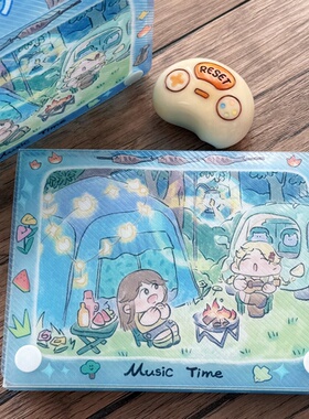 potato bb原创 露营系列A6收纳盒 手帐贴纸便签素材收纳