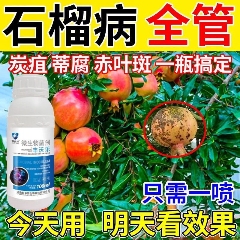 石榴树病专治黄叶死苗烂根急救微生物菌剂肥料保花保果通用叶面肥