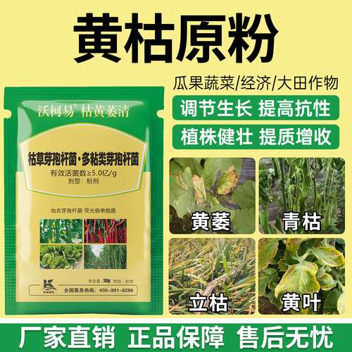 黄枯原粉青枯病立枯病黄萎病黄叶枯萎真菌细菌病毒病作物通用正品