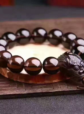 天然冰种龙头霸气风水晶手链