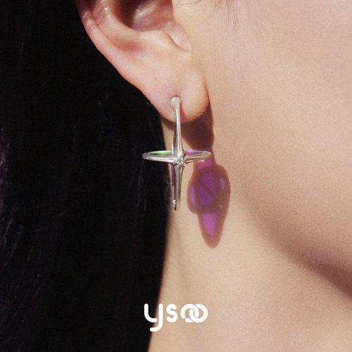 元术乐之ysoo纯银设计感星星耳坠