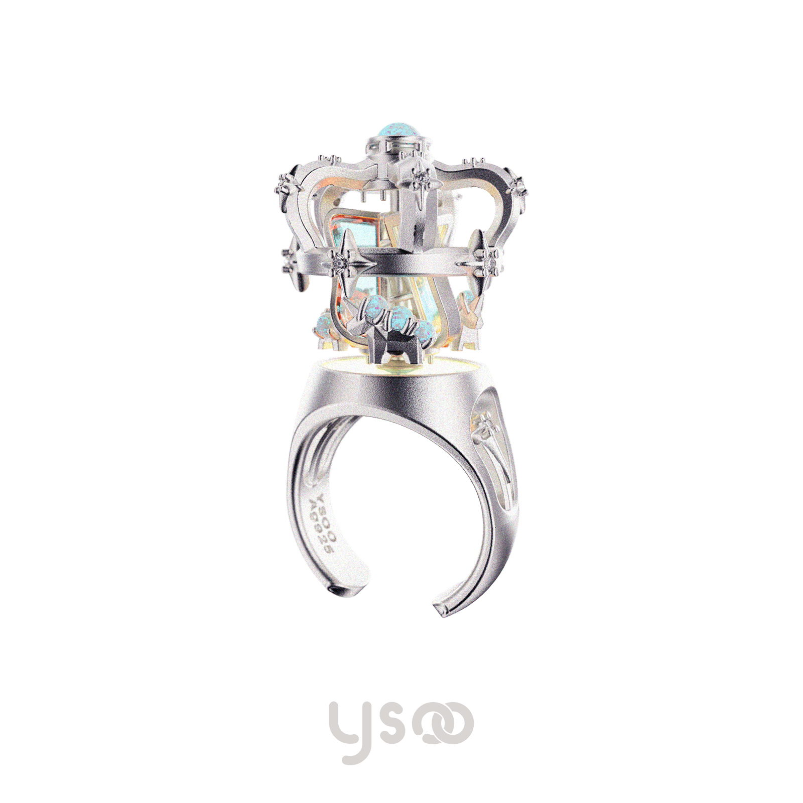 元术乐之ysoo女生纯银原创开口戒