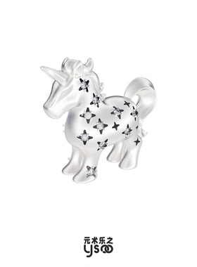 元术乐之设计感马年独角兽项链