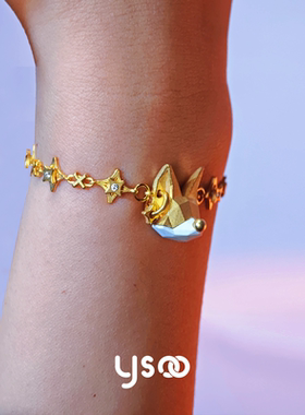 元术乐之ysoo中性纯银小狐狸手链