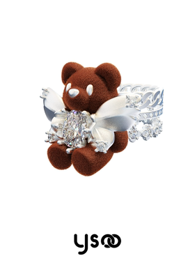 元术乐之ysoo纯银小熊戒指礼品