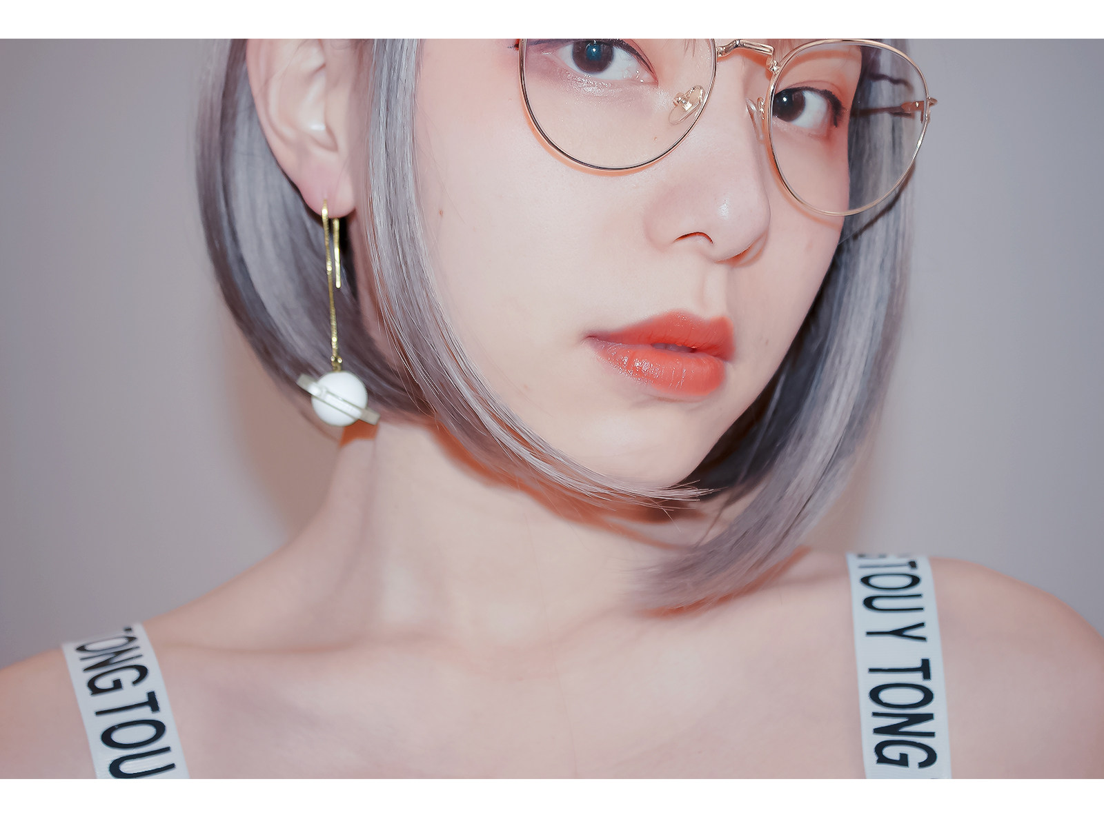 耳小宇耳环耳饰有趣宙百搭气质设计感耳坠eoc线无耳洞软垫耳夹