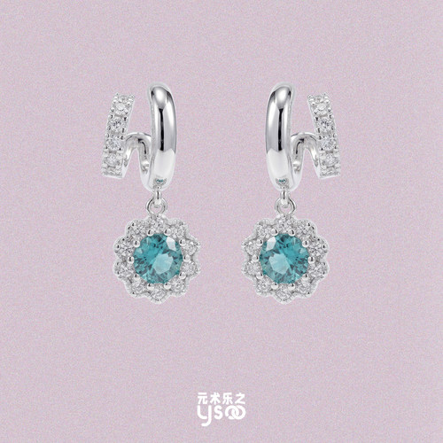 元术乐之满钻小花耳坠通勤百搭