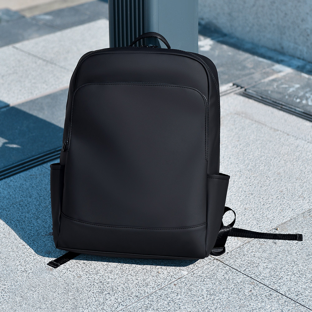 休闲商务双肩包男大学生背包旅行通勤男士双肩背包轻便简约出差包