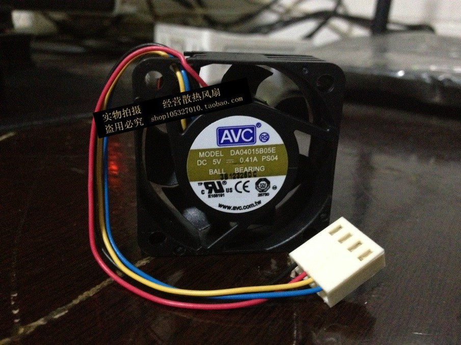 全新AVC 4015 5V 0.41A DA04015B05E 4线pwm调速 双滚珠散热风扇