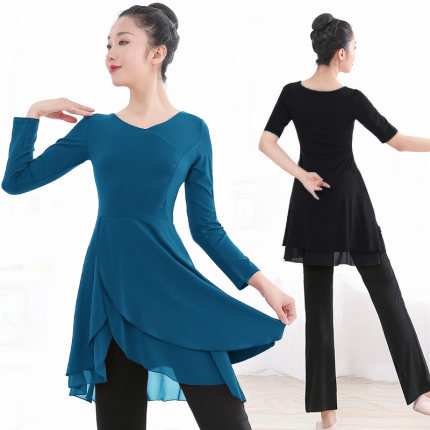 练功服女舞蹈服现代舞服装形体训练服莫代尔拉丁舞短袖春夏舞蹈裤