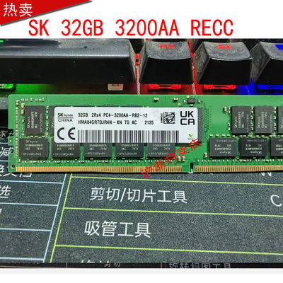 SKhynix 现代原装 32GB 2RX4 PC4-3200AA-RB2-12服务器内存条