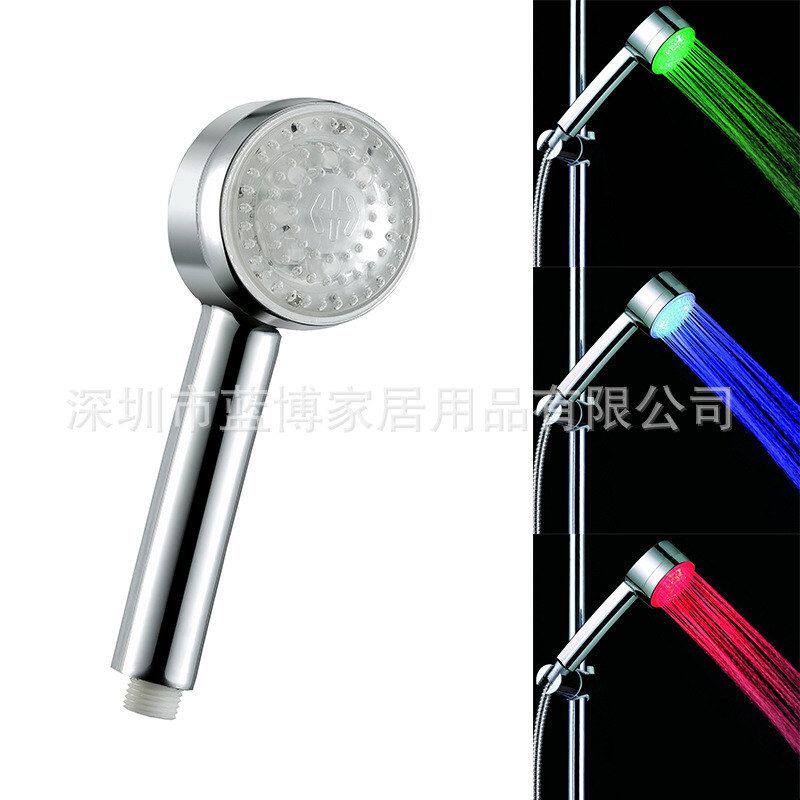 led花洒 感温变色手柄手持发光花洒 自发电水发光 8008-A12