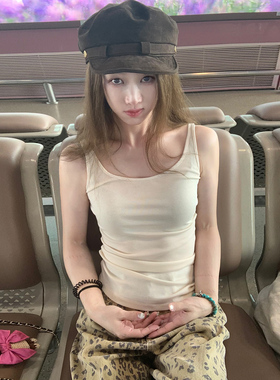 Avocadong lema1re牛牛剪裁面料ju好双色吊带背心日常百搭通勤