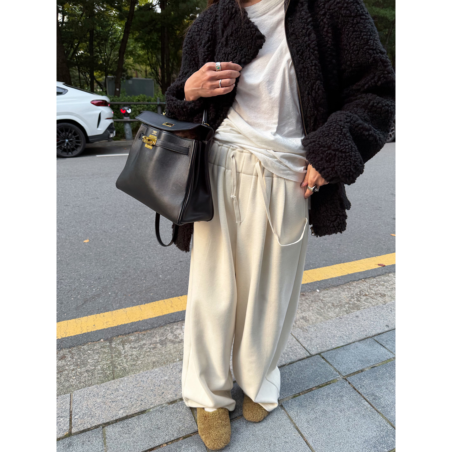 运动裤休闲裤加厚软中腰