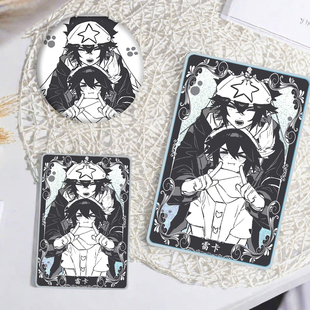 凹凸世界雷卡流沙麻将咕卡吧唧礼物徽章摆件立牌学生创意咕卡砖