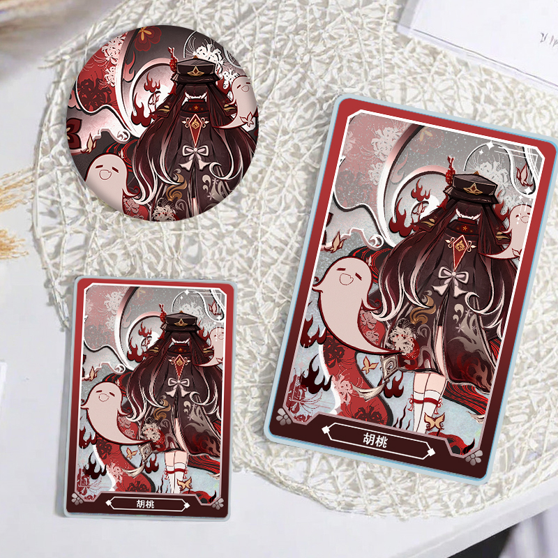 原神胡桃谷子徽章吧唧流沙麻将