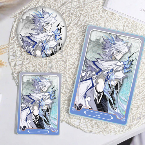 澜王者荣耀流沙麻将吧唧亚克力立牌创意通用生日收藏徽章桌面摆件