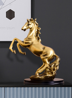 现简约装饰品摆件客厅酒柜公室摆件创意开业送礼马工艺品