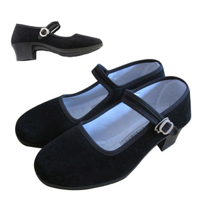 两双包邮老北京布鞋一字带黑高跟布鞋 酒店鞋 舞蹈鞋工作鞋休闲鞋