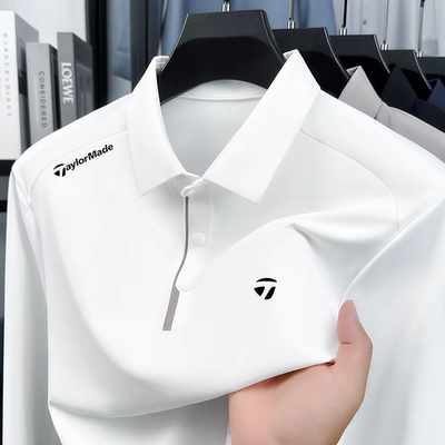 Taylormade泰勒梅高尔夫男装秋冬长袖T恤polo衫户外运动透气上衣