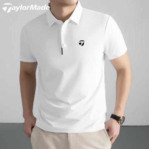 Taylormade泰勒梅高尔夫夏季冰丝短袖T恤男士速干户外运动polo衫