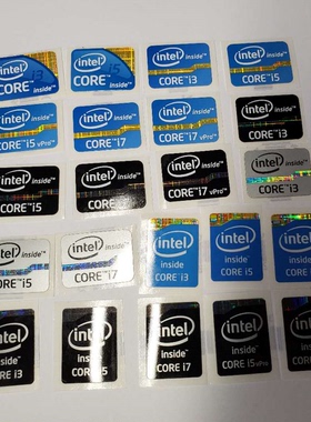 适用英特尔intel CPU CORE标贴12345代i3i5i7贴纸笔记本电脑标签