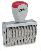 正品卓达（Trodat)号码章1538 字高3MM 8位 直径35MM数字章