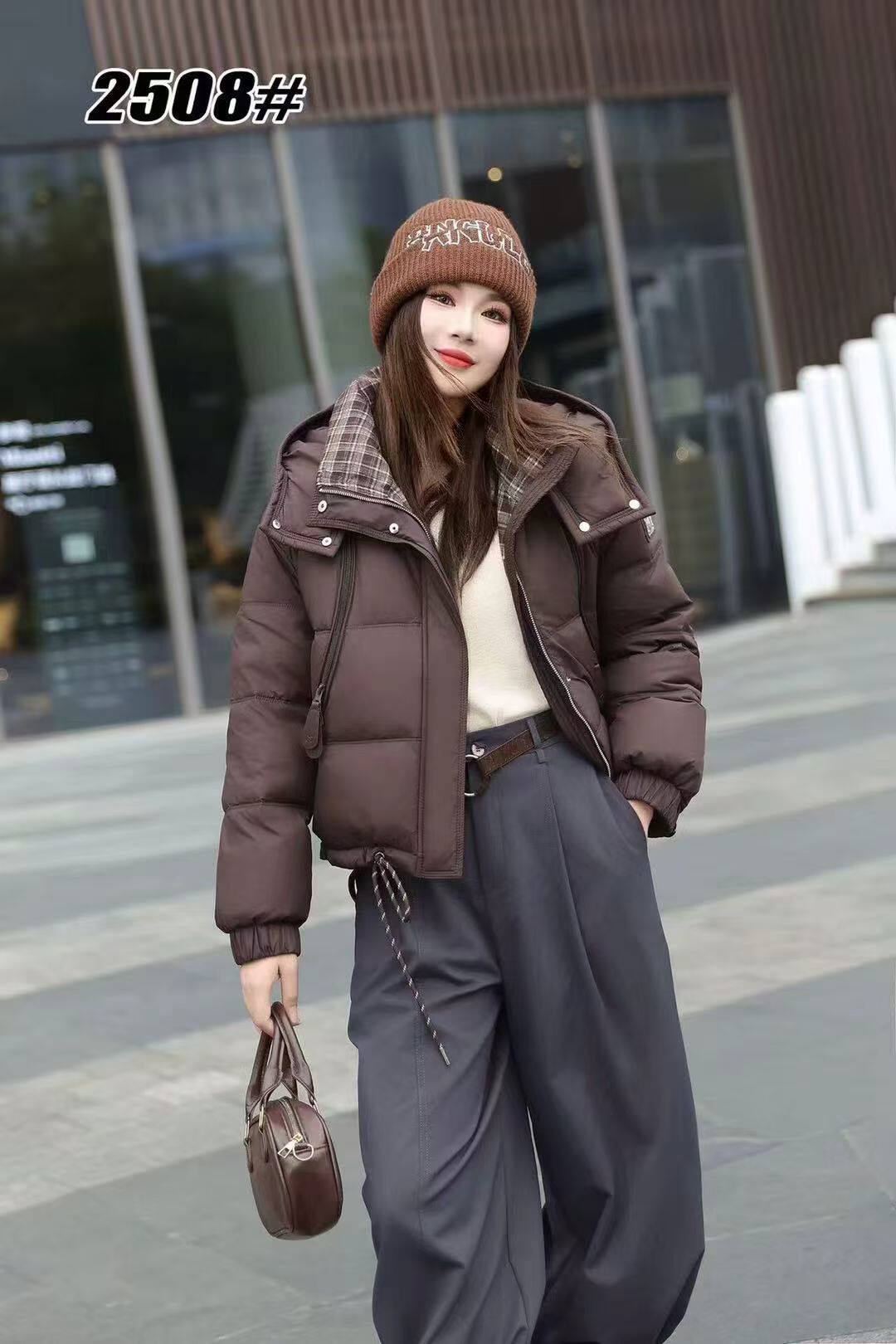 短款羽绒服女黑色2025冬季新款韩版加厚小个子白鸭绒面包服外套