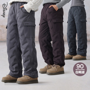 儿童羽绒裤 女童裤 子中大童保暖库外穿休闲加厚冬装 2026秋冬新款