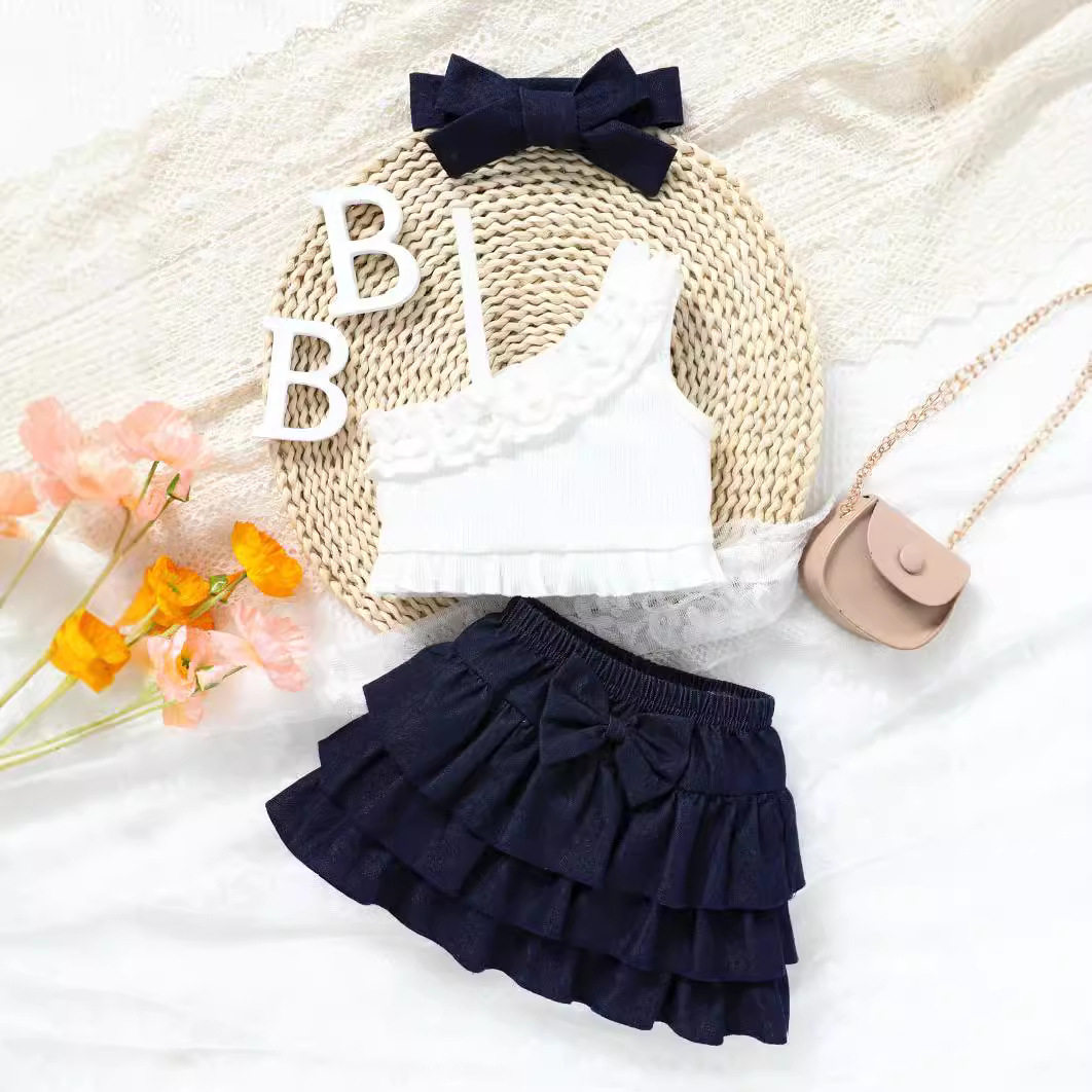 童装夏季吊带上衣牛仔婴童裙子儿童套装送头巾,童装/婴儿装/亲子装,儿童牛仔裙,淘宝优惠券,粉丝福利购,淘宝优惠卷