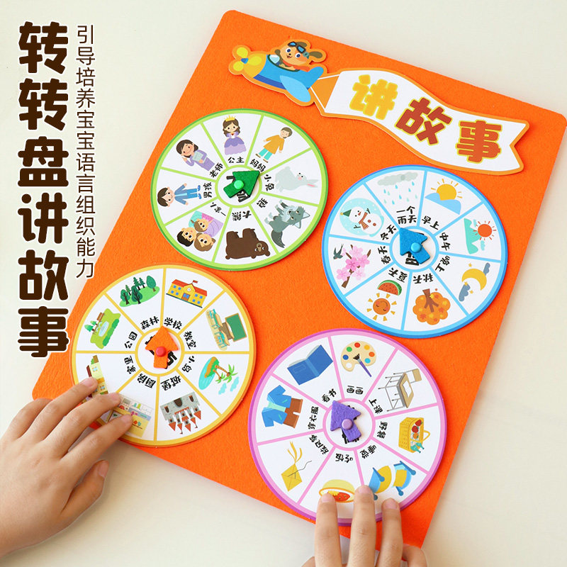 语言区角讲故事中大班造句说话幼儿园启蒙教具学习卡片益智区域材