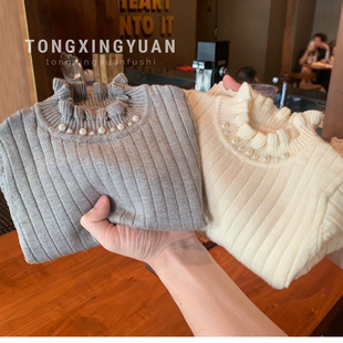 童星圆女童毛衣公主2025秋冬季新款女宝宝时尚打底针织衫百搭上衣