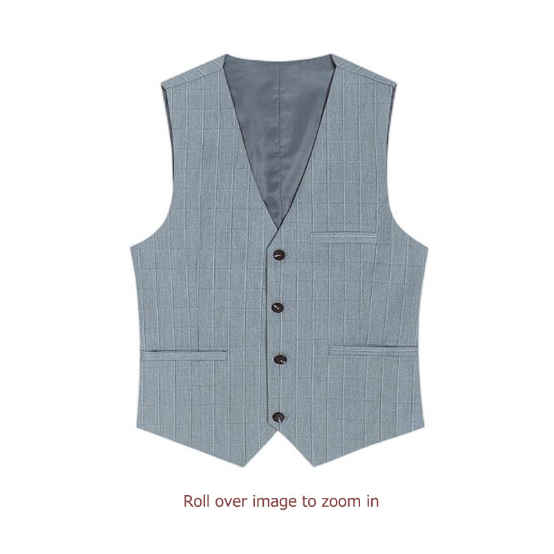 暗纹格子英伦复古雅痞男装时尚商务修身西装马甲绅士休闲礼服马夹