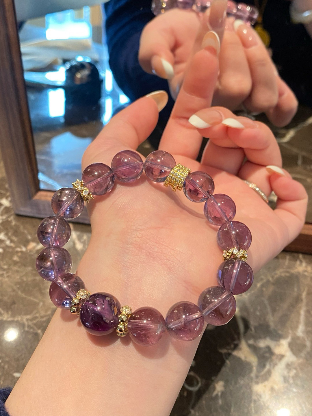 逢考必过天然紫塔晶紫水晶手串金榜题名考yan上岸水晶手链