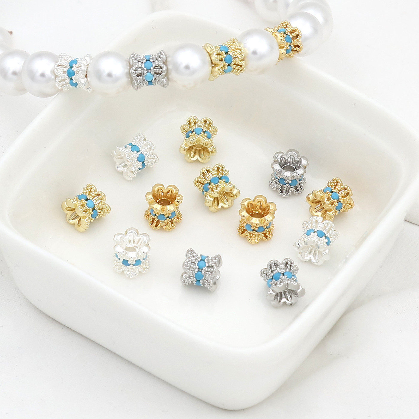 铜镀真金保色小蛮腰花朵散珠手工DIY手链项链装饰配件材料,饰品/流行首饰/时尚饰品新,其他DIY饰品配件,淘宝优惠券,粉丝福利购,淘宝优惠卷