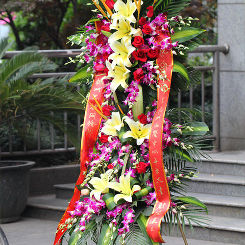 开业花篮商务花篮商务送花乔迁送花客户杭州宁波 鲜花花篮配送
