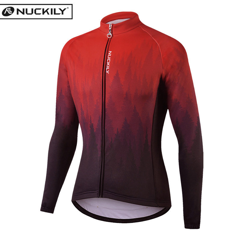 秋季秋冬季 NUCKILY款上衣保暖山地公路自行车裤装备抓绒男骑行服