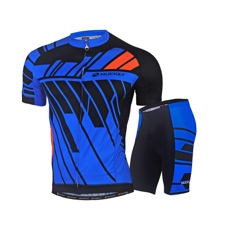 夏季 NUCKILY户外服装厂家直批公路自行车透气短袖套装男骑行服