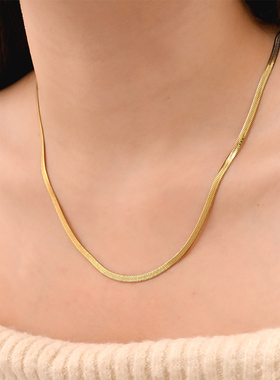 好团员刀片蛇骨链锁骨叠戴