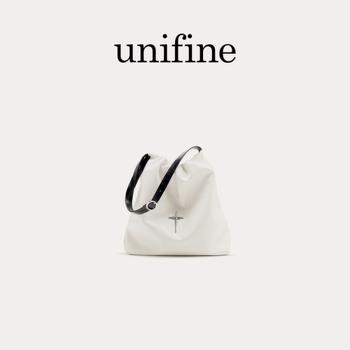 unifine头层真皮垃圾袋女包