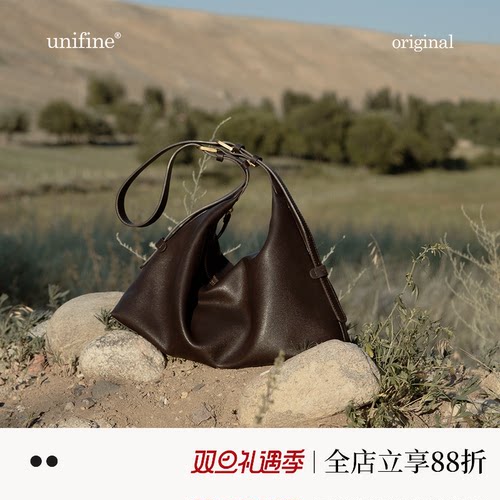 简行hobo头层牛皮托特包女大容量